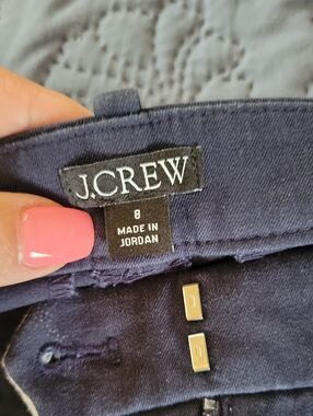 J. Crew Navy Ankle Pants - Classic Straight Fit With Stretch